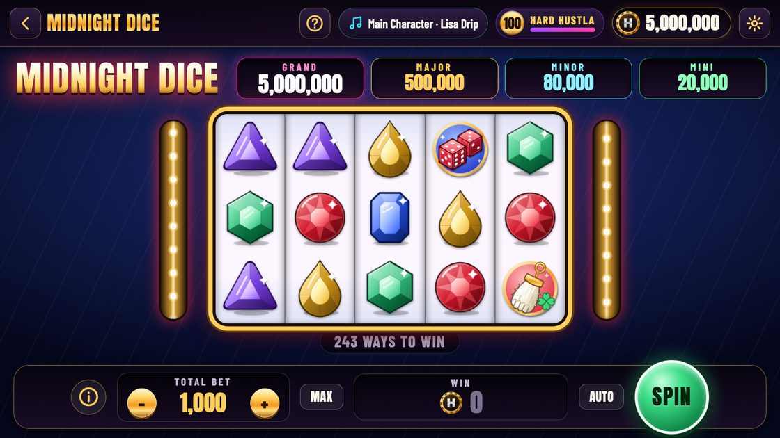 Midnight Dice in Hard Hustla Casino