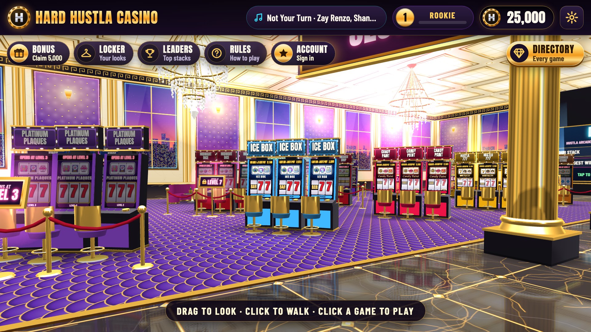 Hard Hustla Casino, the slots wing